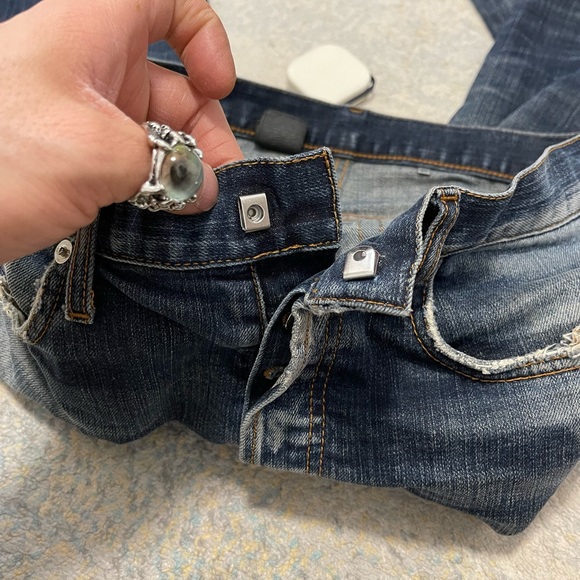 EUC Men’s Size 30 (30” X 30”) Christian Dior Homme Distressed Denim Blue Jeans - Picture 9 of 12